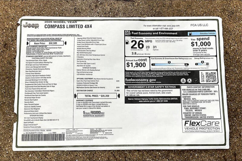 2026 Jeep Compass Limited