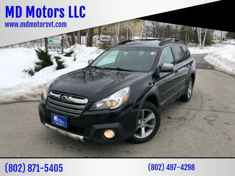 2013 Subaru Outback for sale at MD Motors LLC in Williston VT