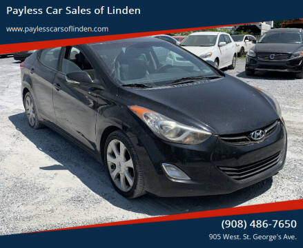 2012 Hyundai Elantra for sale at Payless Car Sales of Linden in Linden NJ