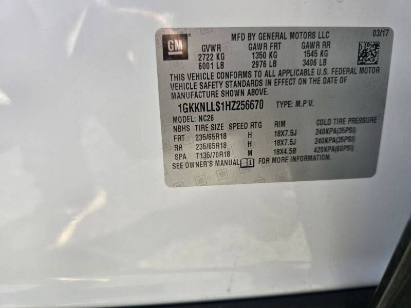 2017 GMC Acadia SLE-2