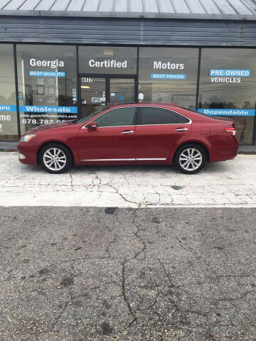 2010 Lexus ES 350 for sale at Georgia Certified Motors in Stockbridge GA