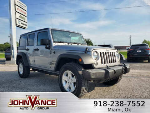 2018 Jeep Wrangler JK Unlimited for sale at Vance Fleet Services in Guthrie OK
