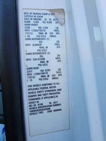 2017 Chevrolet Silverado 2500HD Work Truck