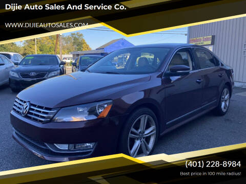 2014 Volkswagen Passat for sale at Dijie Auto Sales and Service Co. in Johnston RI