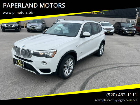 2016 BMW X3 for sale at PAPERLAND MOTORS in Green Bay WI