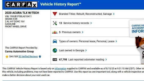 2020 Acura TLX w/Tech