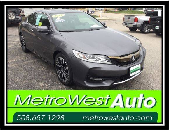 2017 Honda Accord for sale at Metro West Auto in Bellingham MA