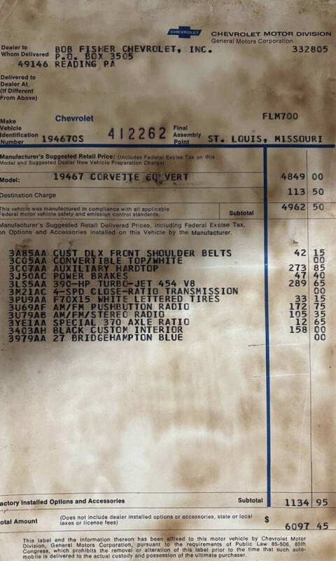 1970 Chevrolet Corvette