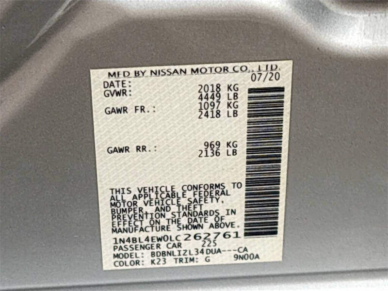 2020 Nissan Altima 2.5 SL