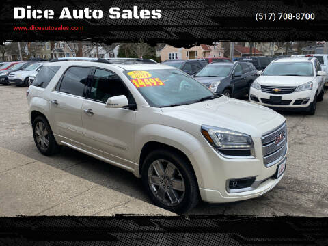 2014 GMC Acadia for sale at Dice Auto Sales in Lansing MI