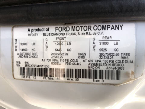 2004 Ford F-750 Super Duty