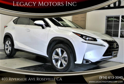 2017 Lexus NX 200t for sale at Legacy Motors Inc in Roseville CA
