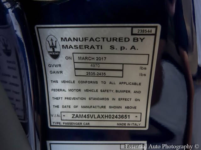 2017 Maserati GranTurismo MC