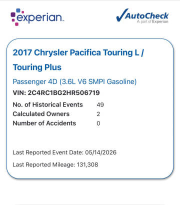 2017 Chrysler Pacifica Touring-L