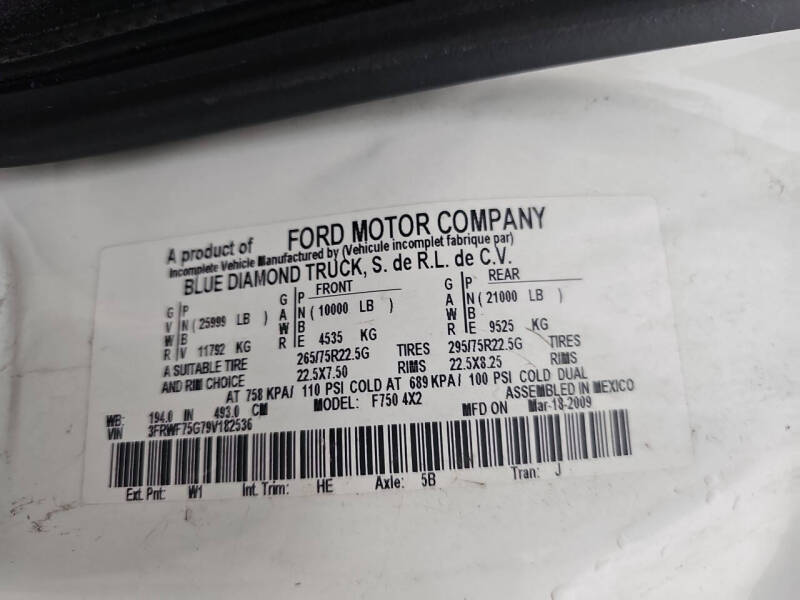 2009 Ford F-750 Super Duty