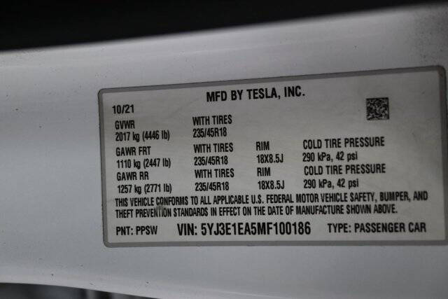 2021 Tesla Model 3 Standard Range Plus