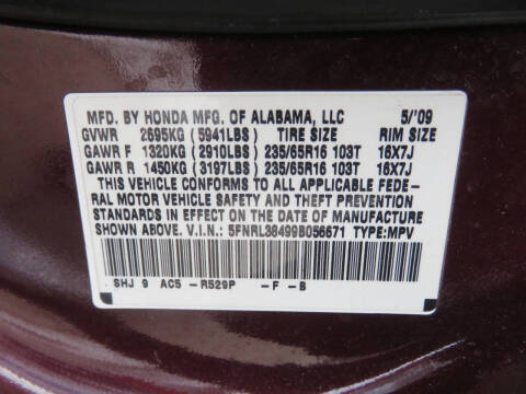 2009 Honda Odyssey EX