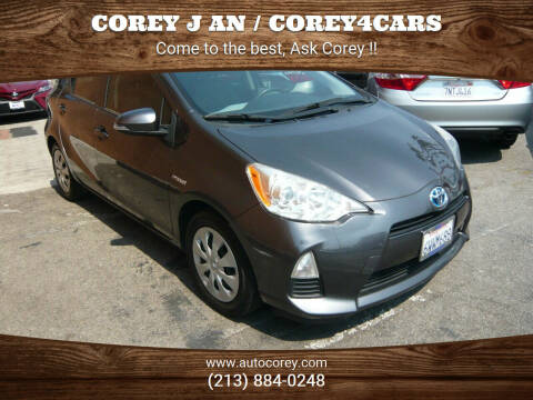 2012 Toyota Prius c for sale at WWW.COREY4CARS.COM / COREY J AN in Los Angeles CA