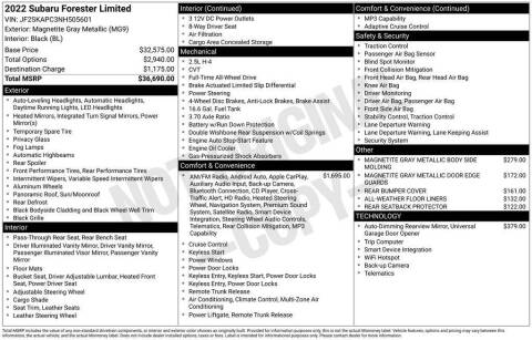 2022 Subaru Forester Limited