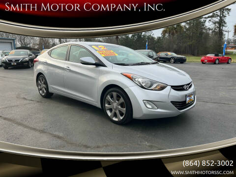 2012 Hyundai Elantra for sale at Smith Motor Company, Inc. in Mc Cormick SC