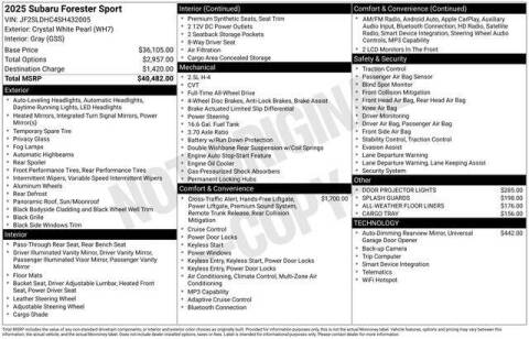 2025 Subaru Forester Sport