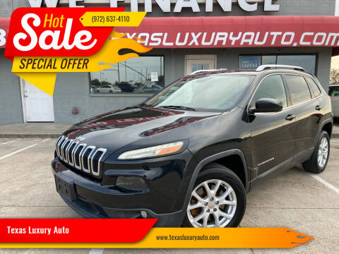 2015 Jeep Cherokee for sale at Texas Luxury Auto in Cedar Hill TX