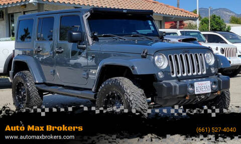 2018 Jeep Wrangler JK Unlimited for sale at Auto Max Brokers in Palmdale CA
