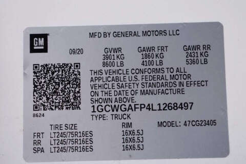 2020 Chevrolet Express 2500