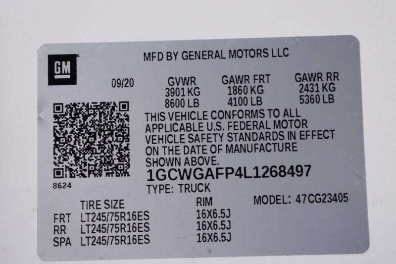 2020 Chevrolet Express 2500