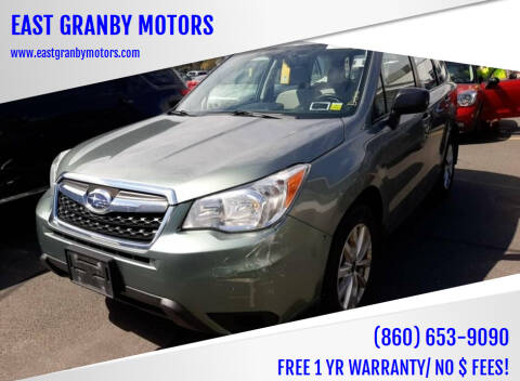 2014 Subaru Forester for sale at EAST GRANBY MOTORS in East Granby CT