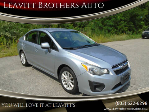2013 Subaru Impreza for sale at Leavitt Brothers Auto in Hooksett NH
