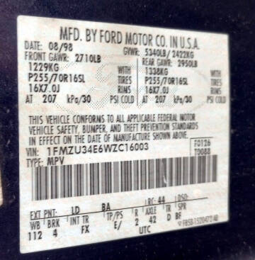 1998 Ford Explorer Eddie Bauer