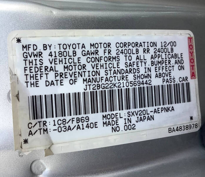 2001 Toyota Camry LE