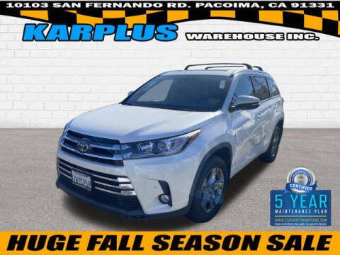 2017 Toyota Highlander Hybrid for sale at Karplus Warehouse in Pacoima CA