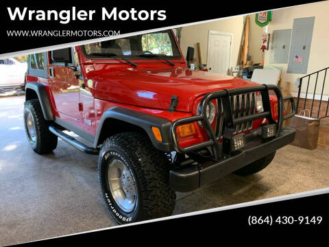 2000 Jeep Wrangler for sale at Wrangler Motors in Spartanburg SC