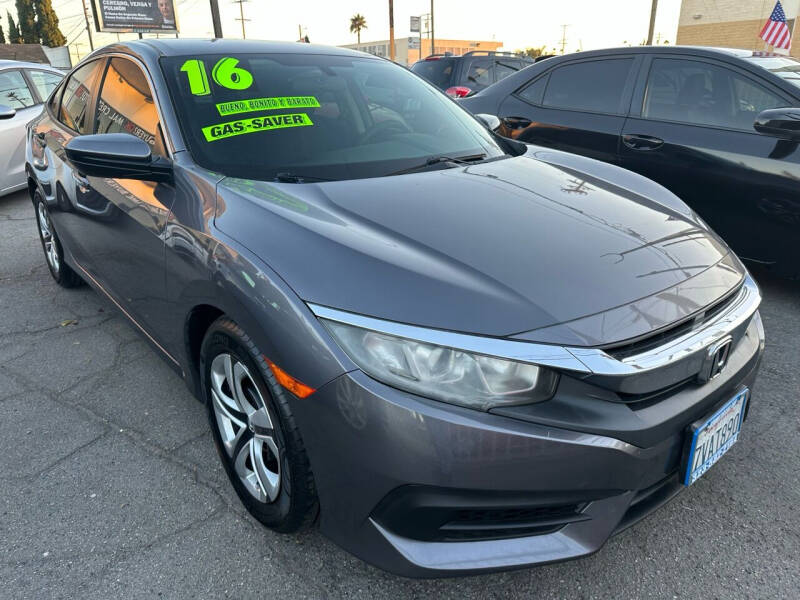 2016 Honda Civic for sale at CAR GENERATION CENTER, INC. in Los Angeles CA