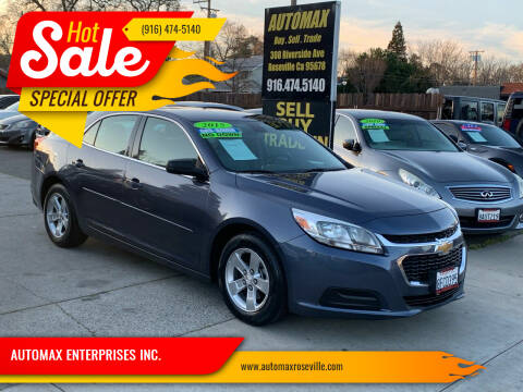 2015 Chevrolet Malibu for sale at AUTOMAX ENTERPRISES INC. in Roseville CA
