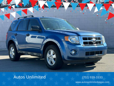 2010 Ford Escape for sale at Autos Unlimited in Las Vegas NV