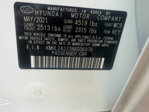 2022 Hyundai Sonata Hybrid Blue