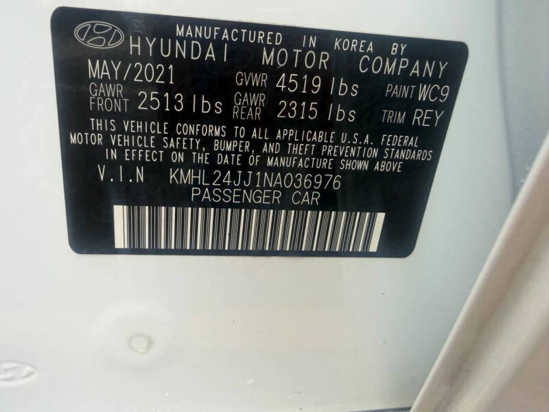 2022 Hyundai Sonata Hybrid Blue