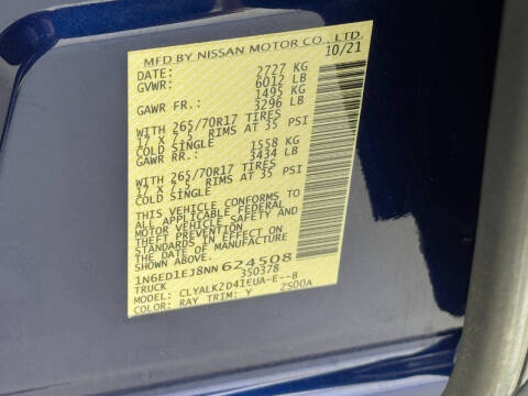 2022 Nissan Frontier