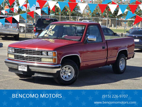 1988 Chevrolet C/K 1500 Series for sale at BENCOMO MOTORS in El Paso TX