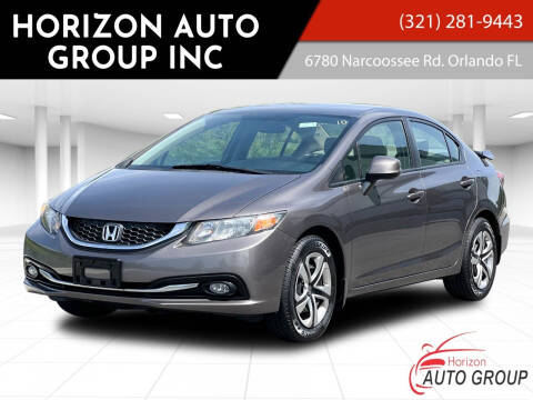 2013 Honda Civic for sale at HORIZON AUTO GROUP INC in Orlando FL