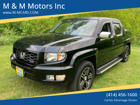 2013 Honda Ridgeline for sale at M & M Motors Inc in West Allis WI
