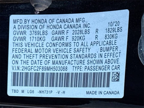 2021 Honda Civic Sport