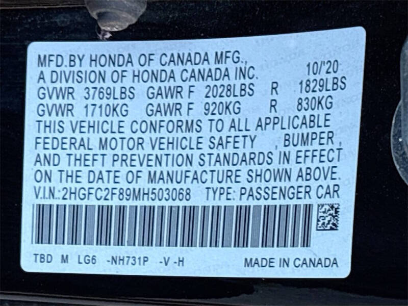 2021 Honda Civic Sport