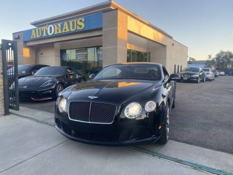 2014 Bentley Continental for sale at AutoHaus Loma Linda in Loma Linda CA