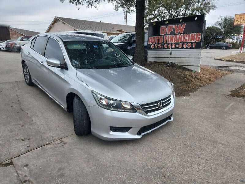 Used 2014 Honda Accord LX with VIN 1HGCR2F39EA053749 for sale in Dallas, TX