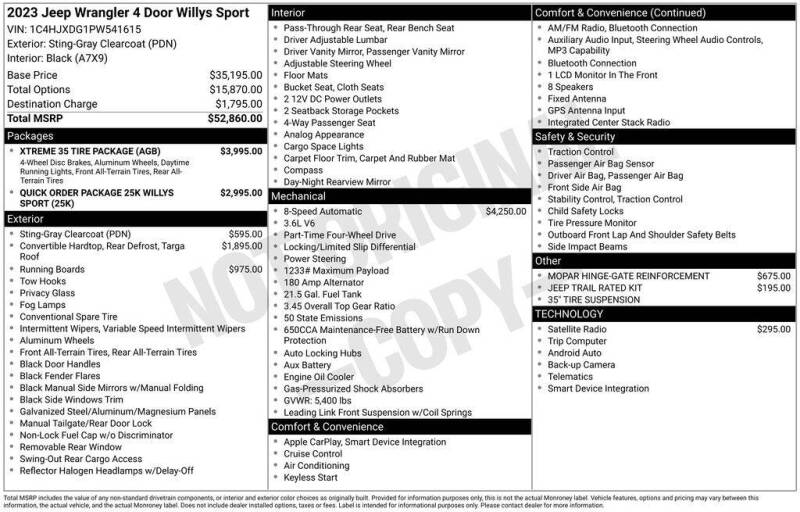 2023 Jeep Wrangler Willys