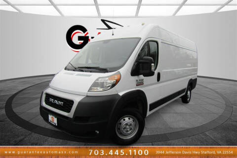 2020 RAM ProMaster for sale at Guarantee Automaxx in Stafford VA